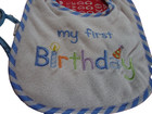 Set 2 Baby Infant Cloth Bibs Snap Closure  little Boy Big Appetite first Bd   S2