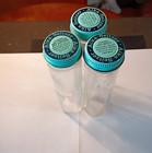 Vtg  Large Glass Alka-seltzer Bottles W  Tops Empty - No Labels - Lot Of 3- 5 5  
