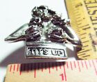 Tits Up Pin Vintage Collectible Old Boobs Breasts Pinback Biker Vest Badge