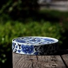 14 5cm Tea Tray Blue White Porcelain Pot Holder Chinese Style Kung Fu Tea