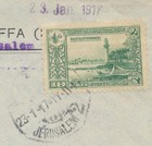 Turkey Palestine Israel 1917 Jerusalem 2 Circle Postmark On Pm Cover To Germany
