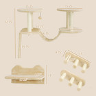 3pcs Cat Wall Shelves W  Scratching Post  Perches  Ladder  Steps