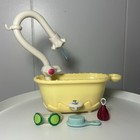 Littlest Pet Shop Squeaky Clean Pets Set Duck  Turtle  Dog  Accessories Lot