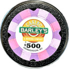 Casino Chip  Barley s  500 Henderson Nv Casino Legends Hall Of Fame