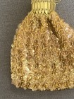 Victorian Twist Lid Gate  Gold Sequin Micro Beaded Purse