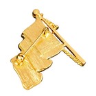 Luxury American Flag Lapel Pin Gold Rhinestone Patriotic Brooch Usa Flag Jewelry