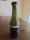 Antique 1800s English Dark Olive Green Black Glass Wine Bottle Ocean Recovered