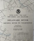 Vintage 1983 Delaware River Smyrna River Wilmington Nautical Chart Map - 48 X 29