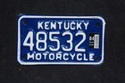 1984 Kentucky Motorcycle License Plate