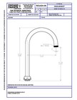 Chicago Faucets Gn2ajkabcp 5-1 4  Rigid swing Gooseneck Spout - New