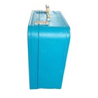 Vintage Starline Turquoise Blue Hard Shell Suitcase Mid Century Luggage Case Key