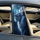 Universal Vinyl Car Stickers B Pillar Trim Door Molding Lion 6
