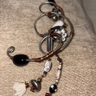 Vintage Handmade Necklace And Arm Cuff Set - Sterling Silver And Art Glass Beads