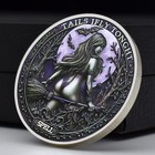 Tails I Fly Tonight Silver-plated Coin   Witch   Moon Rider Spellbound Medal
