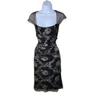 Ralph Lauren Evening Dress Size Medium Large Cocktail Sheath Lace Special Event