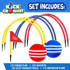 Franklin Kick Croquet Game Set - Perfect For Kids And Adults - Combines Soccer A