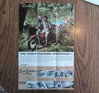 1966 Harley-davidson  Sport And Bobcat Sales Brochure 50cc 175cc Browning Gun