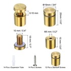 12 Pcs 3 4  X 4 5  Standoff Screw With 14pcs Screws For Hanging  Brushed Gold