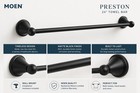 Moen Preston 24-inch Matte Black Wall-mount Single Towel Bar     Free Shipping