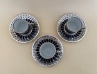 3 Rosenthal Cobalt Porcelain Demitasse Ad Cups Saucers With Sterling Overlay 506
