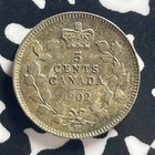 1902-h Canada 5 Cents Lot t7872 Silver  High Grade  Beautiful  Large  h 