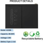 Li-ion Battery For Ipad Air 4 Air 5  2020  A2072 A2288 A2316 A2324 A2325 7606mah