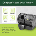 Good Ideas Compost Wizard Outdoor Garden Dual Tumbler Compost Container  Black 