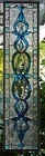 Stained Glass Transom Window Hanging Panel 31 3 4 X 8 3 4  Incl Hooks