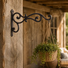 Cast Iron Plant Hanger Double Scroll Wall Bracket Hanging Basket Hook 12 5in