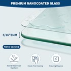 44-48 w X 72 h Frameless Double Sliding Glass Shower Door 5 16  Tempered Glass