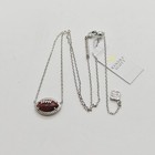 Kendra Scott Football Silver Plated Short Pendant Necklace In Orange Goldstone