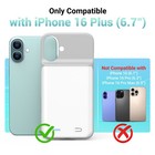 New For Iphone 16 Plus Battery Charger Case Wireless Charging Power Bank-white
