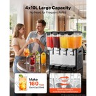 Uimoso 10lx4 Commercial Beverage Juice Dispenser With 4 Tank For Cold Ice Drinks