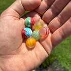 Frosted Glass Marbles Lot Of 6     Sea Glass Style For Jewelry  Decor  Or Crafts