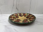 Vintage Colorful African Hand Woven Coil Basket Plate Folk Art Design 11    Boho