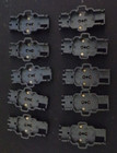 10pc Aurora Afx 3-gear Non Magnatraction Slot Car Chassis Shell Nos