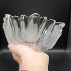 Vintage Mikasa  Walther Glass  Frosted   Clear 7  Tulip Flower Bowl  Candy Dish