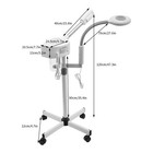 2in1 Hot Facial Steamer 5x Led Magnifying Lamp Ozone Salon Spa Skin Care
