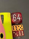 Old Crisloid Backgammon Set Jumbo Marbled Doubling Cube bakelite Dice 072224ib 