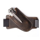 Handmade Belt Sheath Holster Leather Cover For Folding Pocket Knife Brown 1pcs