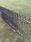 Antique 1890s Exterior Ornate Iron Fence  Heavy And Nice Shape 45 Ft