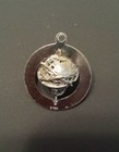 Original 1964-1965 New York World s Fair Sterling Unisphere Charm  Spinning  3d