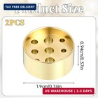 2 Pack Incense Holder Brass Incense Holder 9 Holes Small Retro Copper Burner Acc