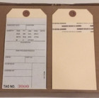 Box Of 500 6 1 4  X 3 1 8  Inventory Tags 2-part Carbonless 10 Pt  3000-3499