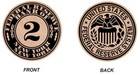 Coin Collector Federal Reserve Wooden Nickel New York  2 Collectible Wn48