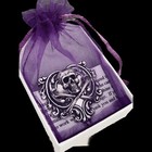 Skull   Crossbones Brooch Pin  Sterling Silver Plated  Pirate Halloween Hat Pin