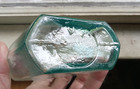 W mcc co 1870 Pint Aqua Coffin Whiskey Flask Drippy Lip Mccully Pittsburgh