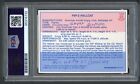 J  Ted Crosby Signed Autograph Auto Usn Ace Pilot Wwii Card Psa Slabbed