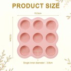 Beeswax Candle Mould 15 5cm X 15 5cm 9grids Round Reusable Module Pink
