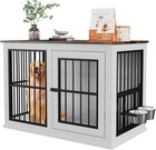 40  Heavy Duty Wood Dog Crate  Lift Top Escape Proof End Table For Large Dogs